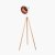 Pacific Lifestyle Larkin Metal and Natural Wood Tripod Floor Film Light - White
