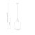 Pacific Lifestyle Emmanuelle Antique Silver Metal and Smoke Glass Pendant
