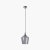 Pacific Lifestyle Emmanuelle Antique Silver Metal and Smoke Glass Pendant