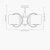 Pacific Lifestyle Arcadia Metal Curved 3 Arm Semi Flush Pendant - Silver