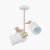 Pacific Lifestyle Biba 3 Light Electrified Pendant - White and Brass