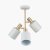 Pacific Lifestyle Biba 3 Light Electrified Pendant - White and Brass