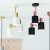 Pacific Lifestyle Biba 3 Light Electrified Pendant - Black and Antique Copper