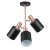 Pacific Lifestyle Biba 3 Light Electrified Pendant - Black and Antique Copper