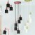 Pacific Lifestyle Biba 5 Drop Pendant - Black and Antique Copper