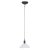 Pacific Lifestyle Canton Matt Black Metal and Glass Cone Pendant