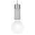Pacific Lifestyle Frowick Concrete and Brushed Chrome Ceiling Fitting