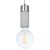 Pacific Lifestyle Frowick Concrete and Brushed Chrome Ceiling Fitting
