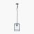 Pacific Lifestyle Llewellyn Matt Black Metal and Glass Pendant