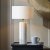 Pacific Lifestyle Venetia White Marble and Gold Metal Tall Table Lamp