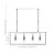 Pacific Lifestyle Llewellyn Matt Black Metal and Glass 4 Bulb Pendant