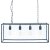 Pacific Lifestyle Llewellyn Matt Black Metal and Glass 4 Bulb Pendant