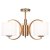 Pacific Lifestyle Arcadia Metal Curved 3 Arm Semi Flush Pendant - Satin Brass