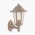 Pacific Lifestyle Azalea Taupe Metal Hex Lantern Wall Uplighter