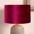Pacific Lifestyle Bow Velvet Cylinder Lampshade 45cm - Raspberry