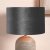 Pacific Lifestyle Bow Velvet Cylinder Lampshade 45cm - Slate