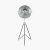 Pacific Lifestyle Elstree Black and Silver Metal Tripod Floor Lamp