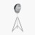 Pacific Lifestyle Elstree Black and Silver Metal Tripod Floor Lamp