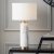 Pacific Lifestyle Carrara Ceramic Tall Table Lamp - Marble Effect