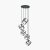 Pacific Lifestyle Alessio Metal 5 Cube Pendant - Matt Black