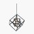 Pacific Lifestyle Alessio Metal Cube Pendant - Matt Black