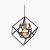 Pacific Lifestyle Alessio Metal Cube Pendant - Matt Black