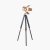 Pacific Lifestyle Hereford Film Tripod Floor Lamp - Copper and Black