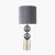 Pacific Lifestyle Harris Antique Brass and Smoke Glass Table Lamp
