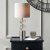 Pacific Lifestyle Harris Brushed Silver and Clear Glass Table Lamp
