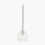 Pacific Lifestyle Ella Clear Ribbed Glass Teardrop Pendant