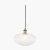 Pacific Lifestyle Abigail Clear Ribbed Glass Oval Pendant