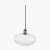 Pacific Lifestyle Abigail Clear Ribbed Glass Oval Pendant