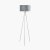 Pacific Lifestyle Houston Metal Tripod Floor Lamp - Brushed Silver
