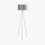 Pacific Lifestyle Houston Metal Tripod Floor Lamp - Brushed Silver