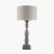 Pacific Lifestyle Alia Grey Wash Turned Mango Wood Table Lamp Base