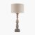 Pacific Lifestyle Alia Grey Wash Turned Mango Wood Table Lamp Base