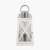 Pacific Lifestyle Devon Wood and Chrome Lantern Table Lamp - White Wash