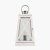 Pacific Lifestyle Devon Wood and Chrome Lantern Table Lamp - White Wash