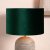 Pacific Lifestyle Bow Velvet Cylinder Lampshade 35cm - Forest Green