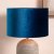 Pacific Lifestyle Bow Velvet Cylinder Lampshade 40cm - Sapphire
