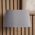 Pacific Lifestyle Martha Oval Polysilk Tapered Lampshade 45cm - Steel Grey