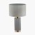 Pacific Lifestyle Ionic Grey Textured Ceramic and Gold Metal Table Lamp