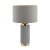 Pacific Lifestyle Ionic Grey Textured Ceramic and Gold Metal Table Lamp