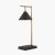 Pacific Lifestyle Zeta Matt Black and Antique Brass Table Lamp