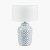Pacific Lifestyle Celia Grey and White Pattern Ceramic Table Lamp Base