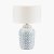 Pacific Lifestyle Celia Grey and White Pattern Ceramic Table Lamp Base