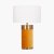 Pacific Lifestyle Dempsey Velvet and Antique Gold Metal Table Lamp Base - Mustard