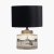 Pacific Lifestyle Wren Black and Cream Building Print Ceramic Table Lamp Base