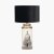 Pacific Lifestyle Wren Black and Cream Building Print Tall Ceramic Table Lamp Base