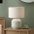 Pacific Lifestyle Meribel Geo Textured Ceramic Table Lamp - White